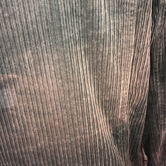 AVEC LES FILLES Sage Green Wide Wale Corduroy Cropped Jacket Size Medium - Picture 10 of 12